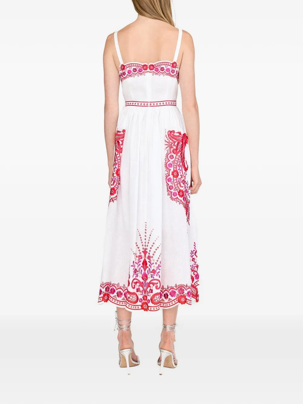 Holly Floral-Embroidered Midi Dress