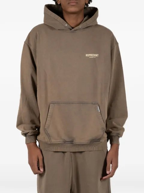 Represent logo-print hoodie