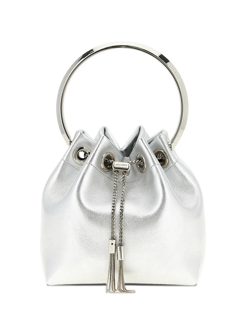 Jimmy Choo Bon Bon drawstring bucket bag - Argento