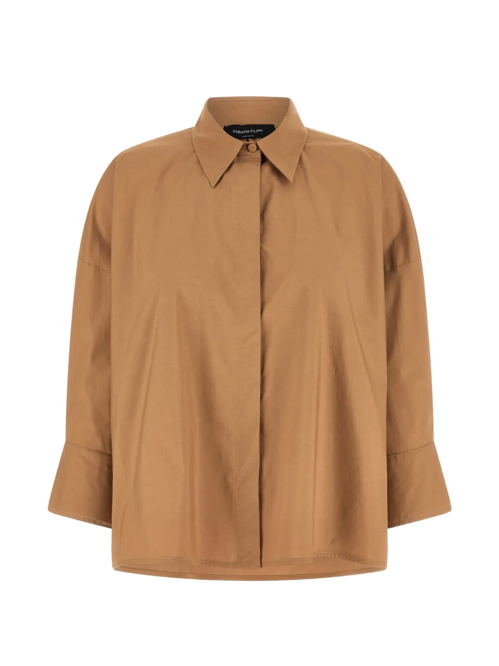 Fabiana Filippi tulle diamond-thread shirt - Marrone