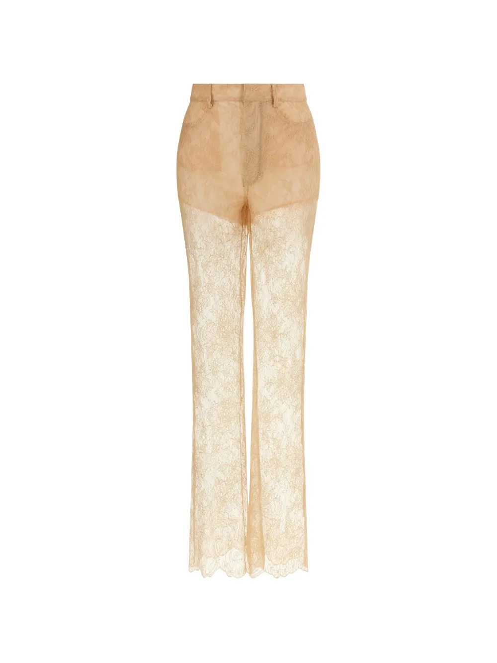 Giuseppe Di Morabito lace flared trousers - Nude