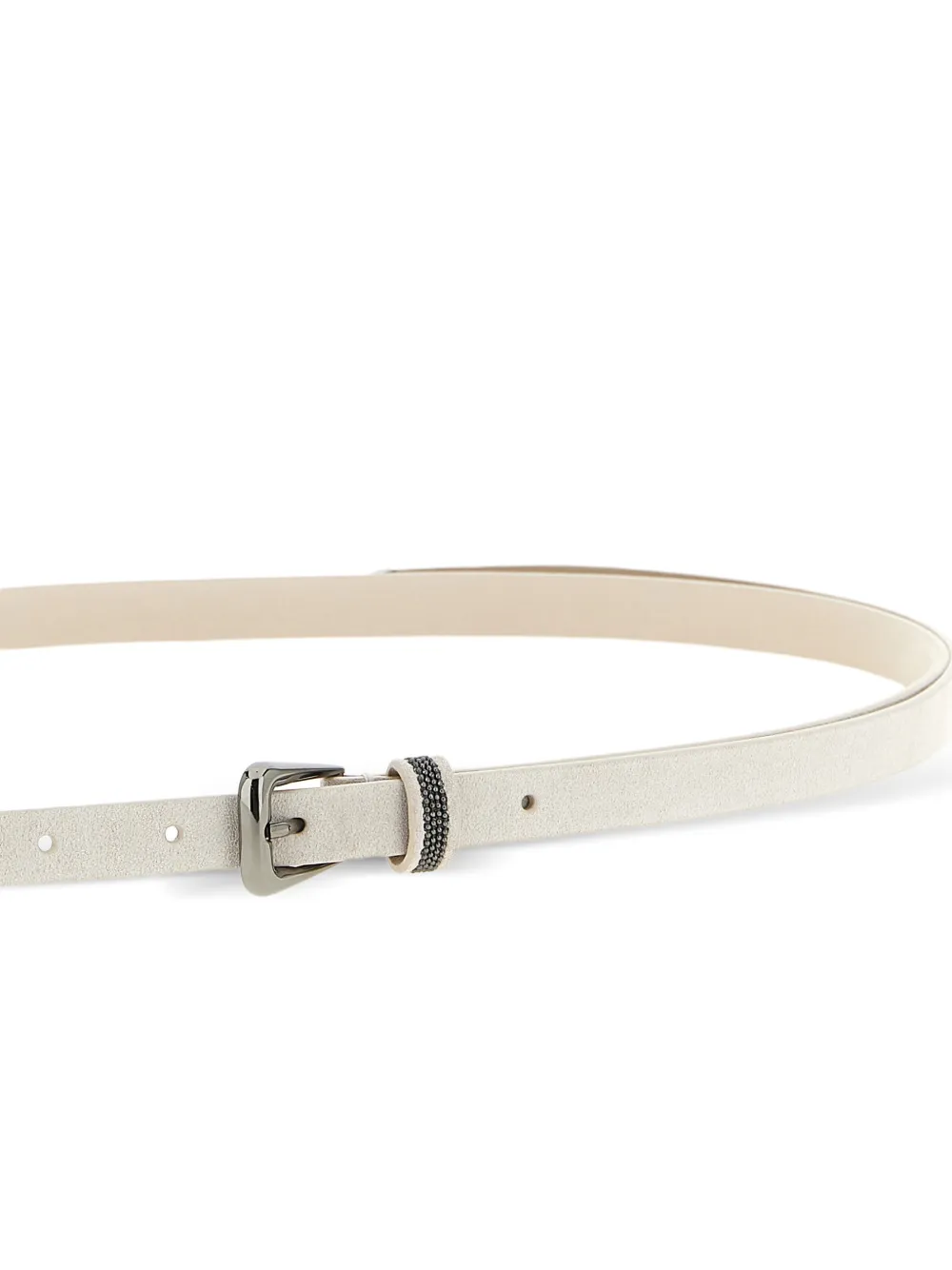  Brunello Cucinelli Monile Suede Belt - Neutrals 