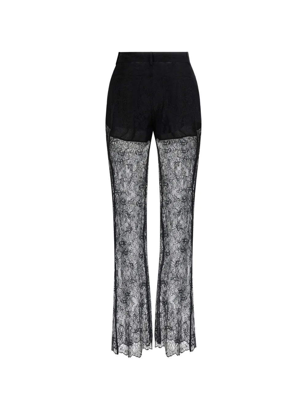 Giuseppe Di Morabito lace flared trousers - Zwart