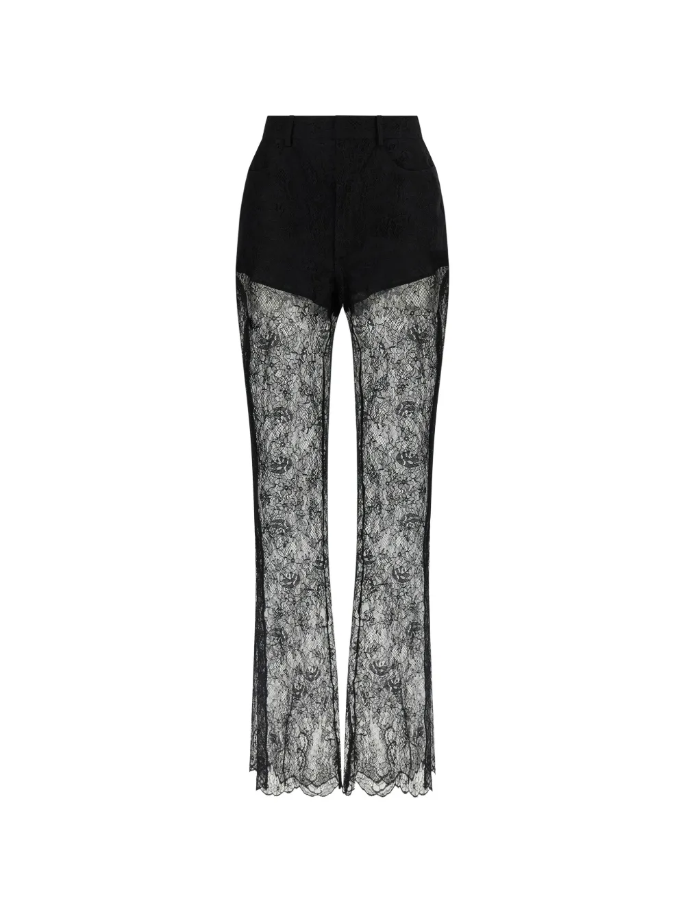 Giuseppe Di Morabito lace flared trousers - Nero