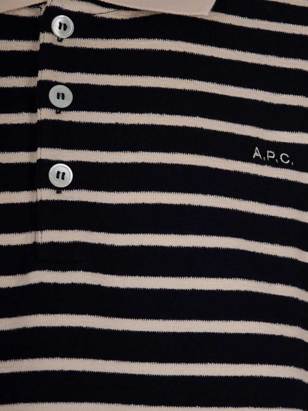  A.p.c. Polo De Algodón A Rayas - Azul 
