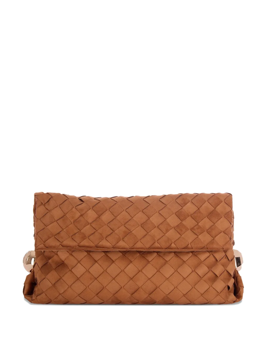 LIU JO woven-design clutch bag - Marrone