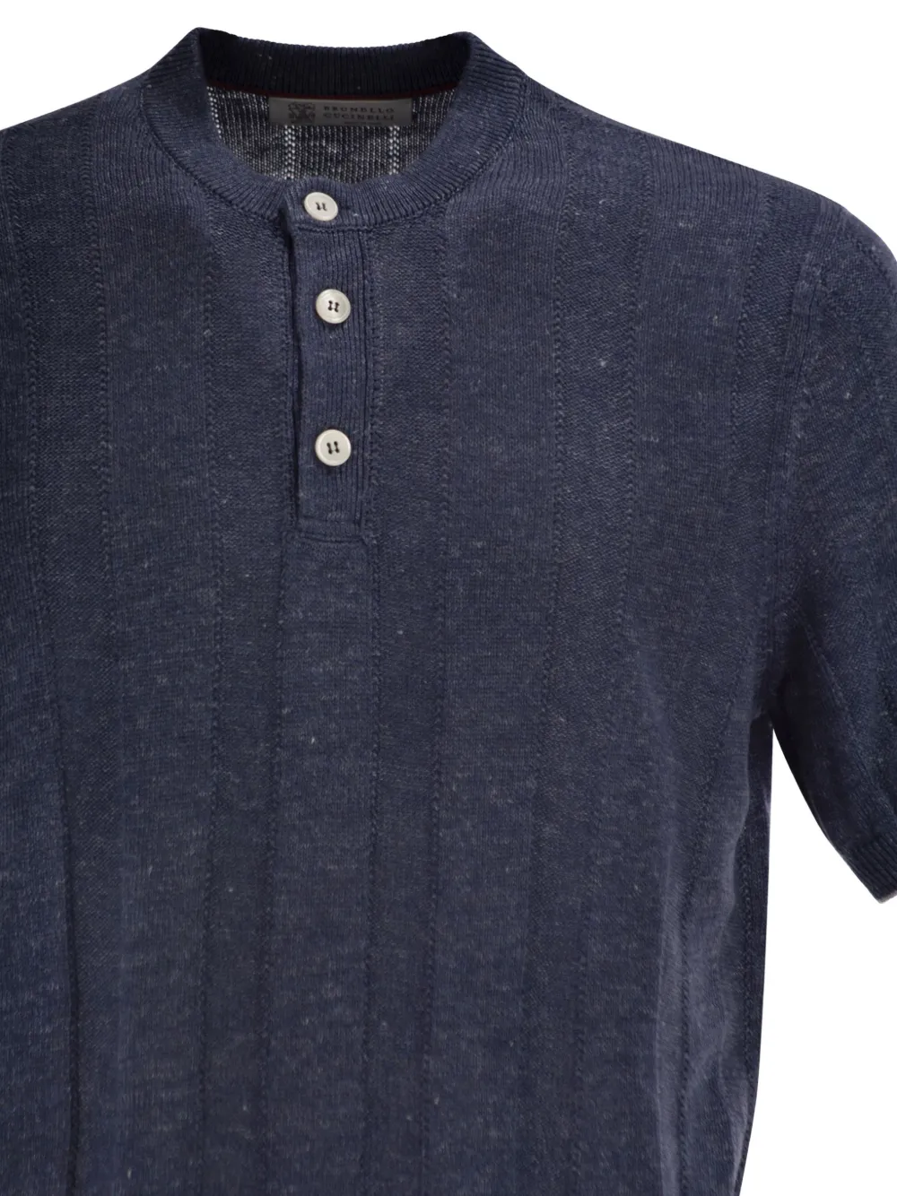 Brunello Cucinelli ribbed T-shirt - Blauw