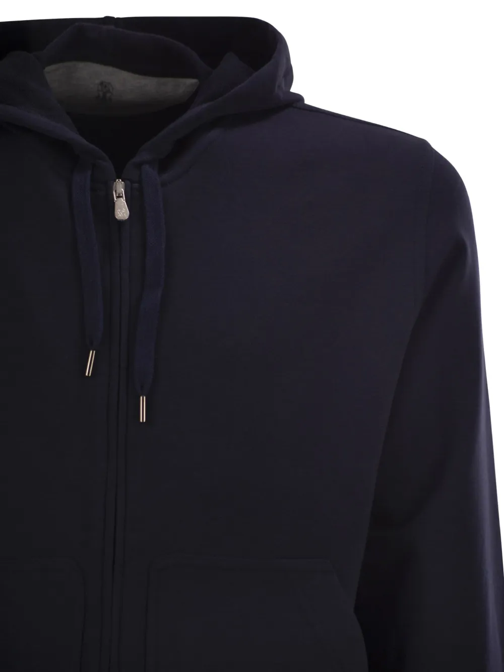 Brunello Cucinelli Hoodie met rits Blauw