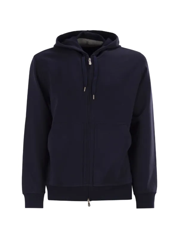 Brunello Cucinelli ジップアップ パーカー | ブルー | FARFETCH JP