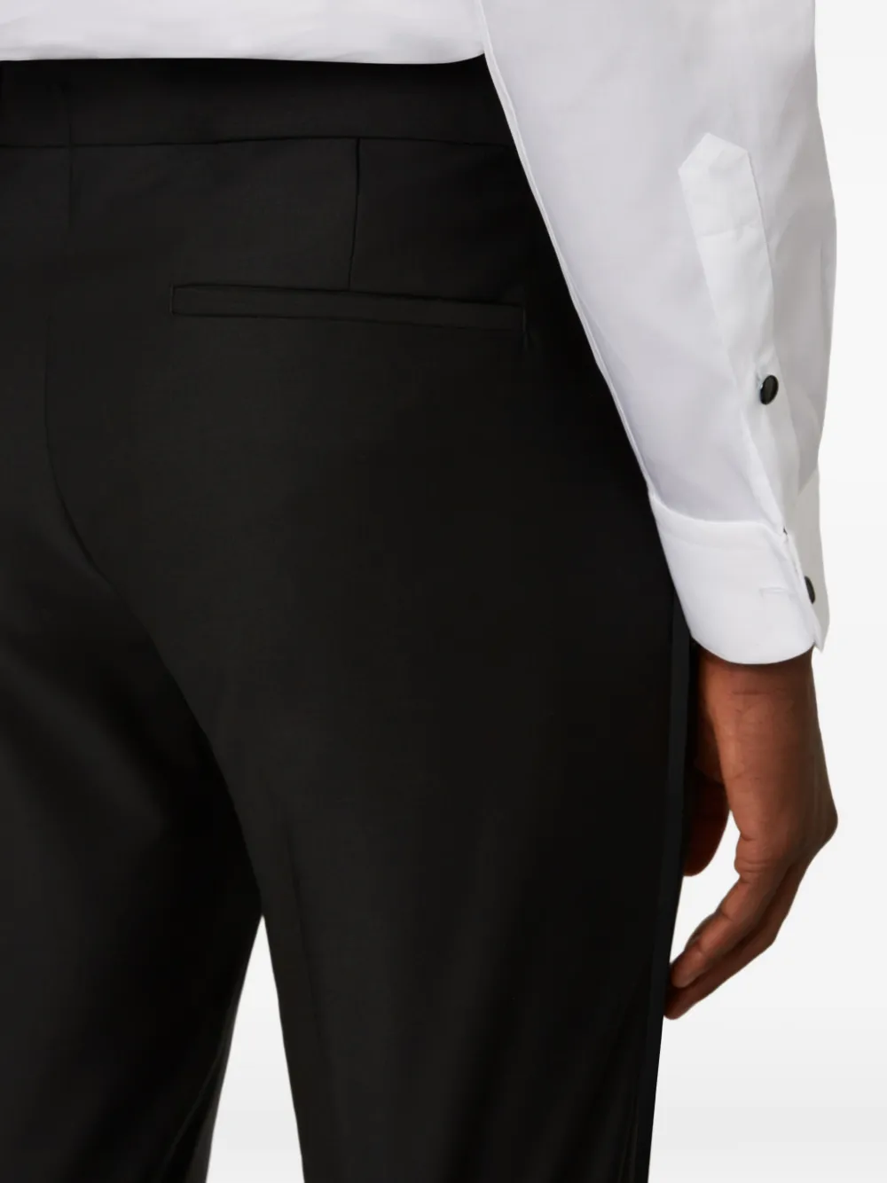Boggi Milano Stretch wollen pantalon Zwart