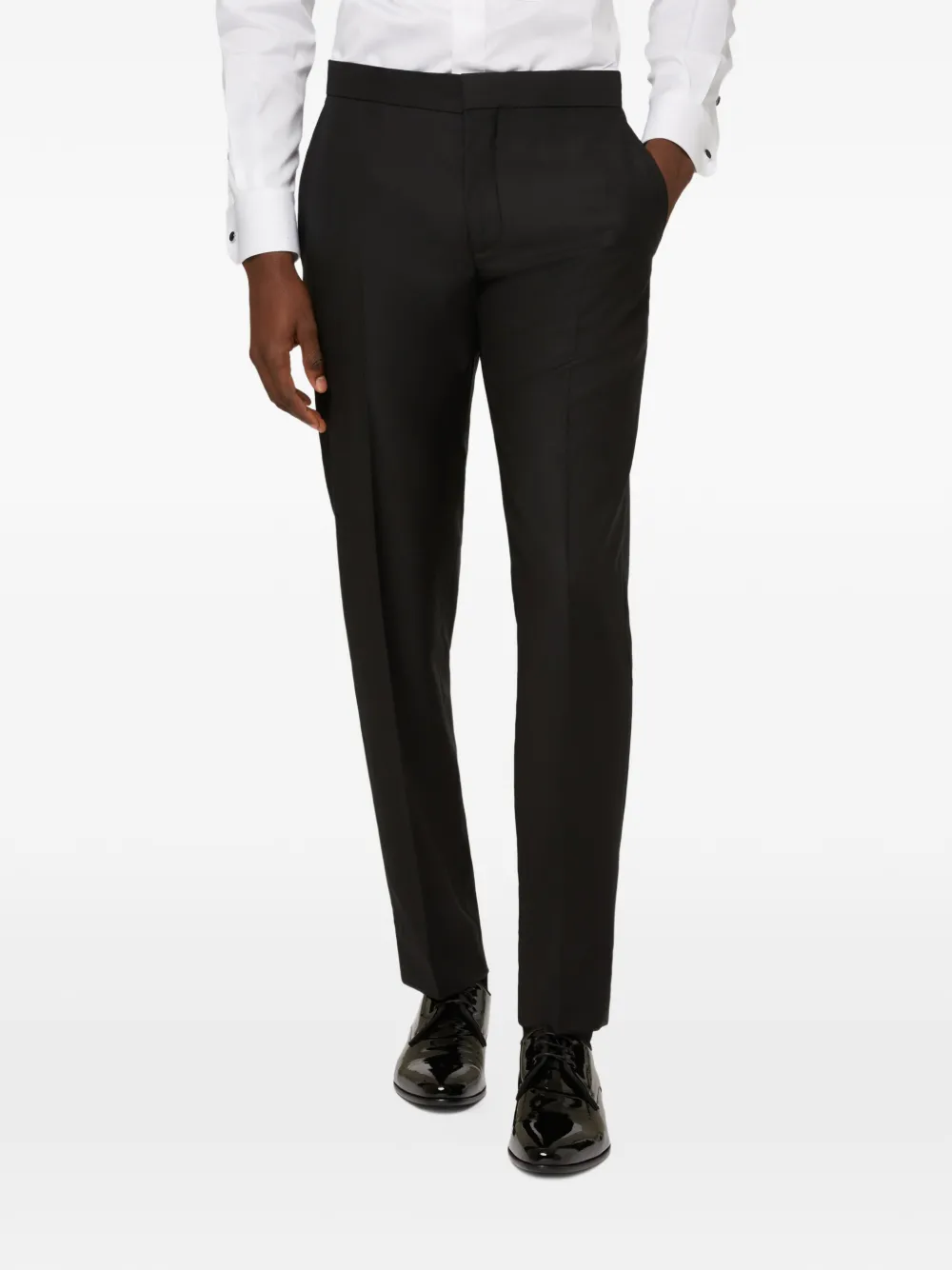 Boggi Milano Stretch wollen pantalon Zwart