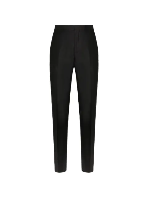Boggi Milano pantalones de vestir de satén con rayas estampadas