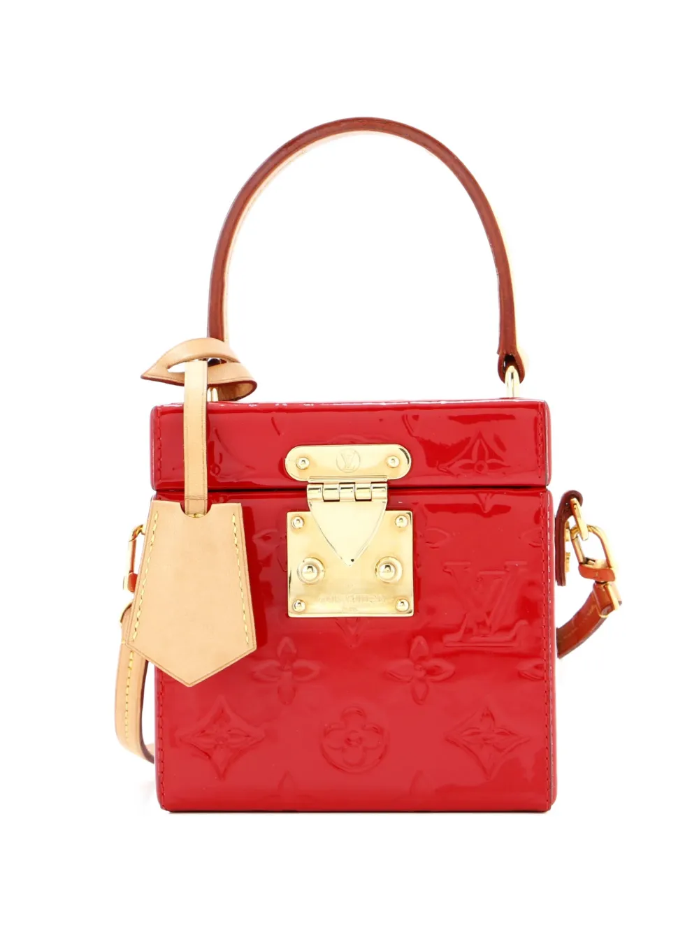Louis Vuitton Pre-Owned Borsa a tracolla Bleecker Box NM in pelle Vernis con monogramma - Rosso