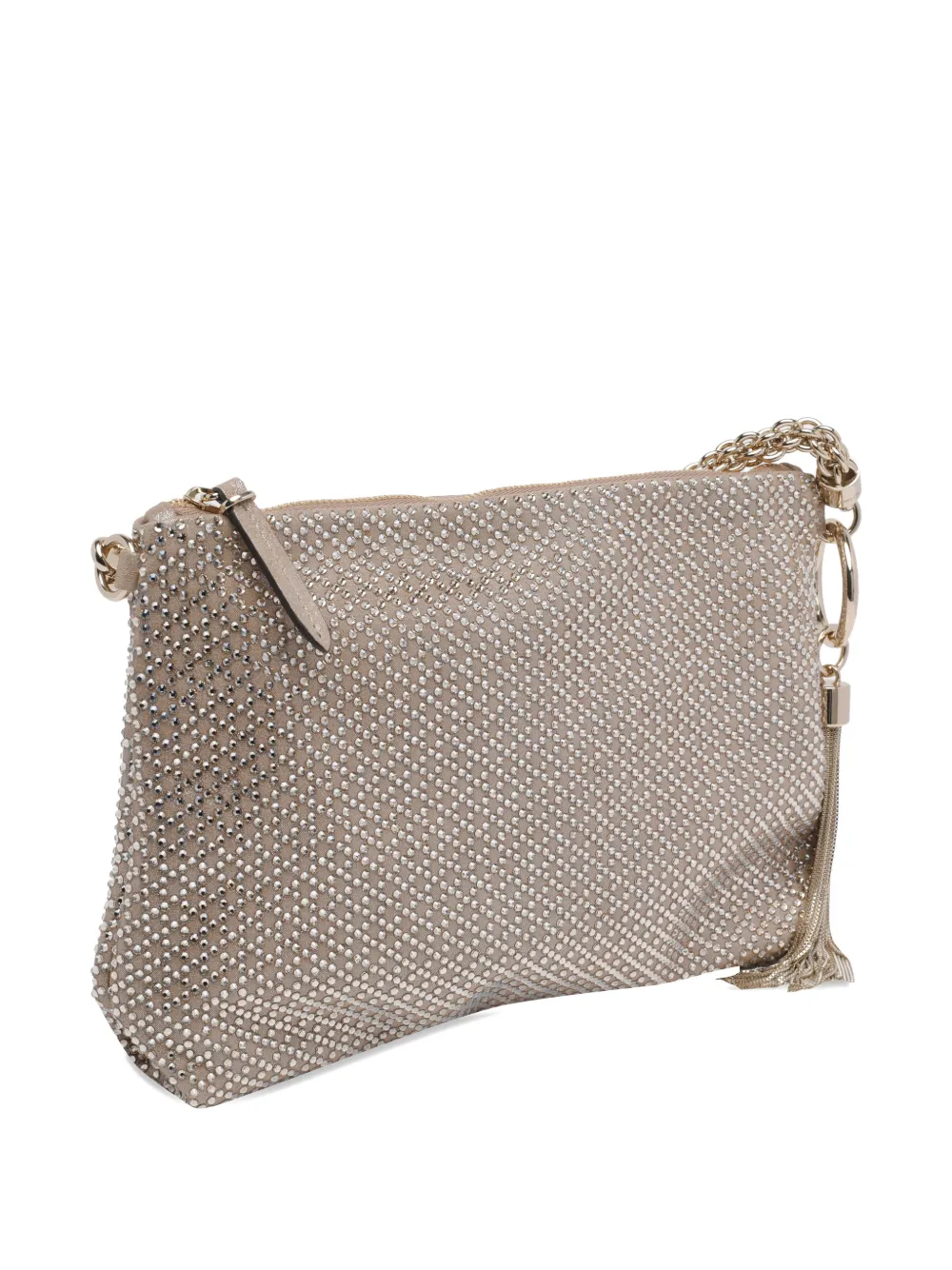 Jimmy Choo Callie chain crystal-embellishment clutch - Goud
