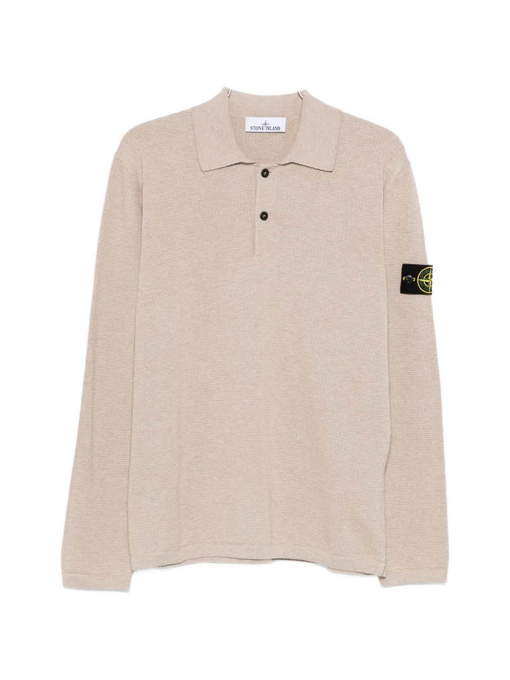 Stone Island logo-patch polo shirt - Toni neutri