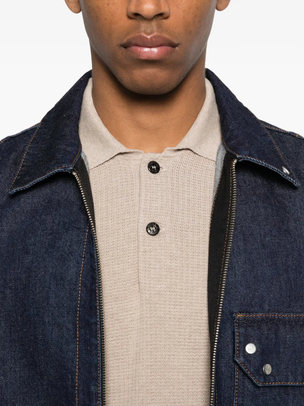 Stone Island Poloshirt met logopatch Beige