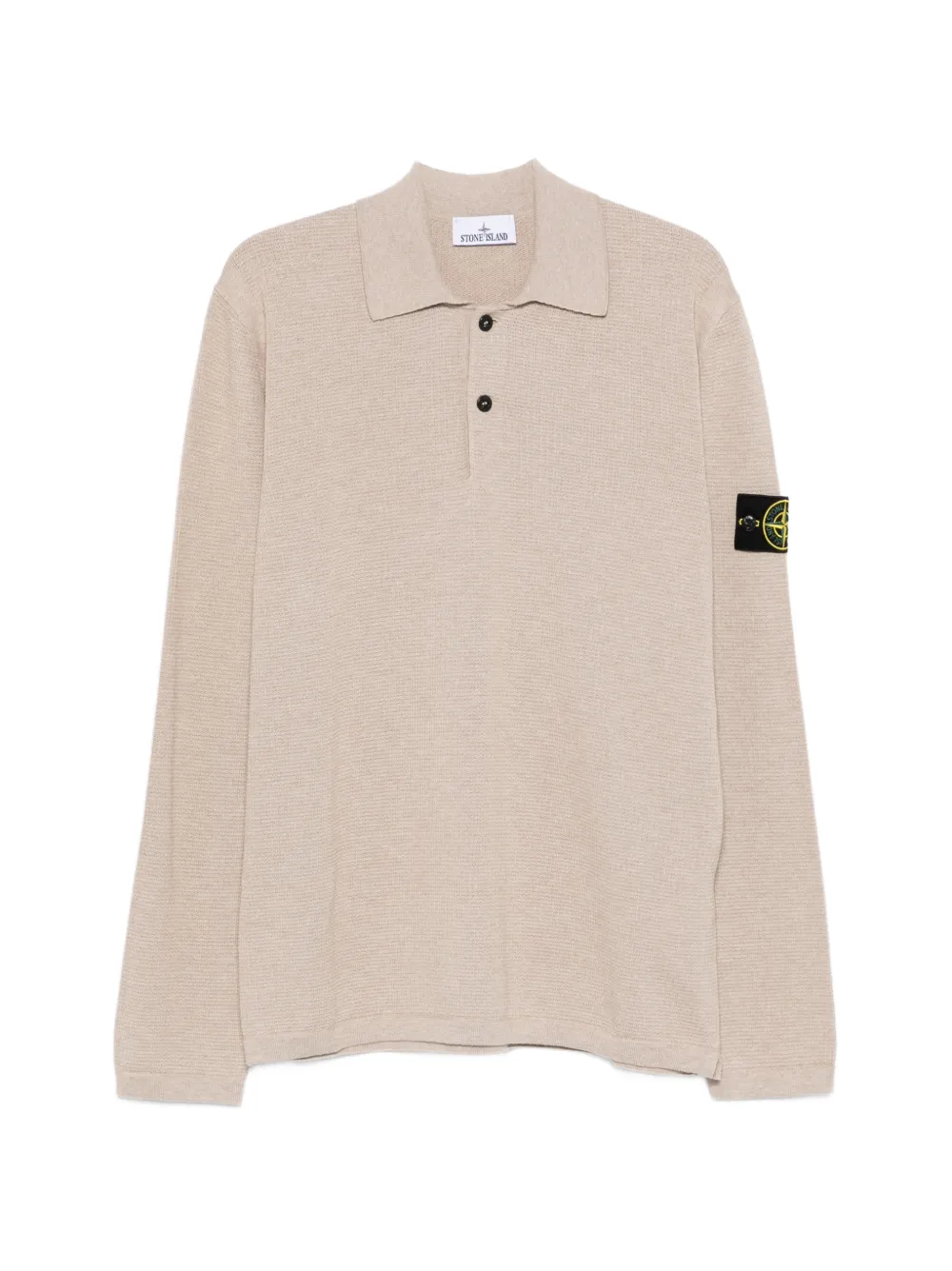 Stone Island logo-patch polo shirt - Toni neutri
