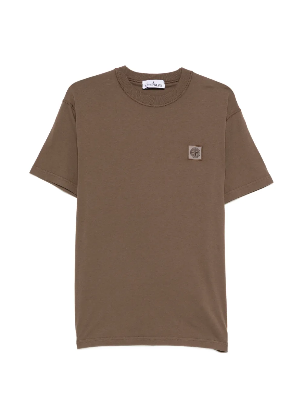 Stone Island logo-patch T-shirt - Marrone