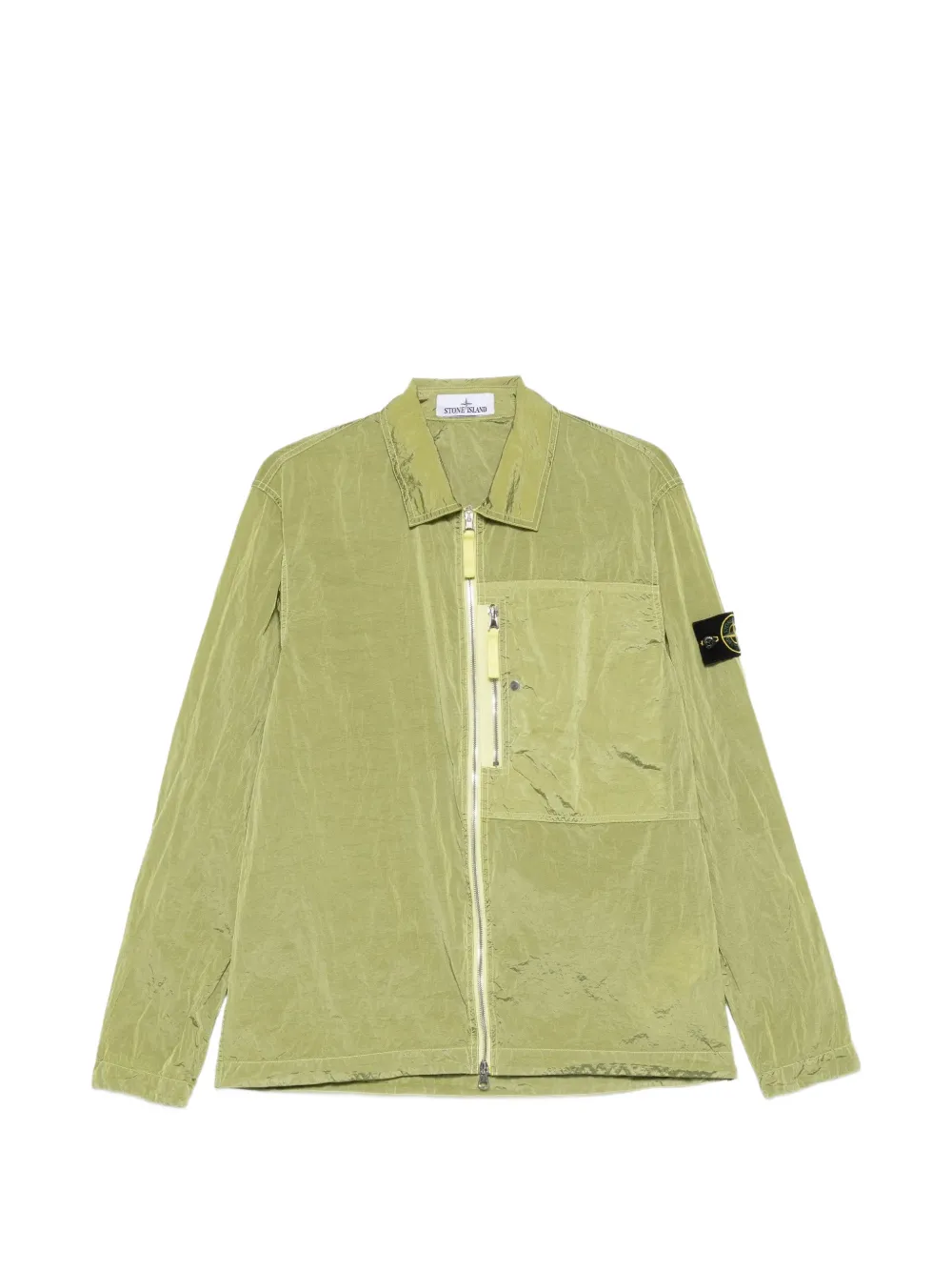 Stone Island zip-up pocket-detail shirt jacket - Verde