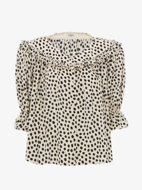Chloé Cropped-Top mit Polka-Dots
