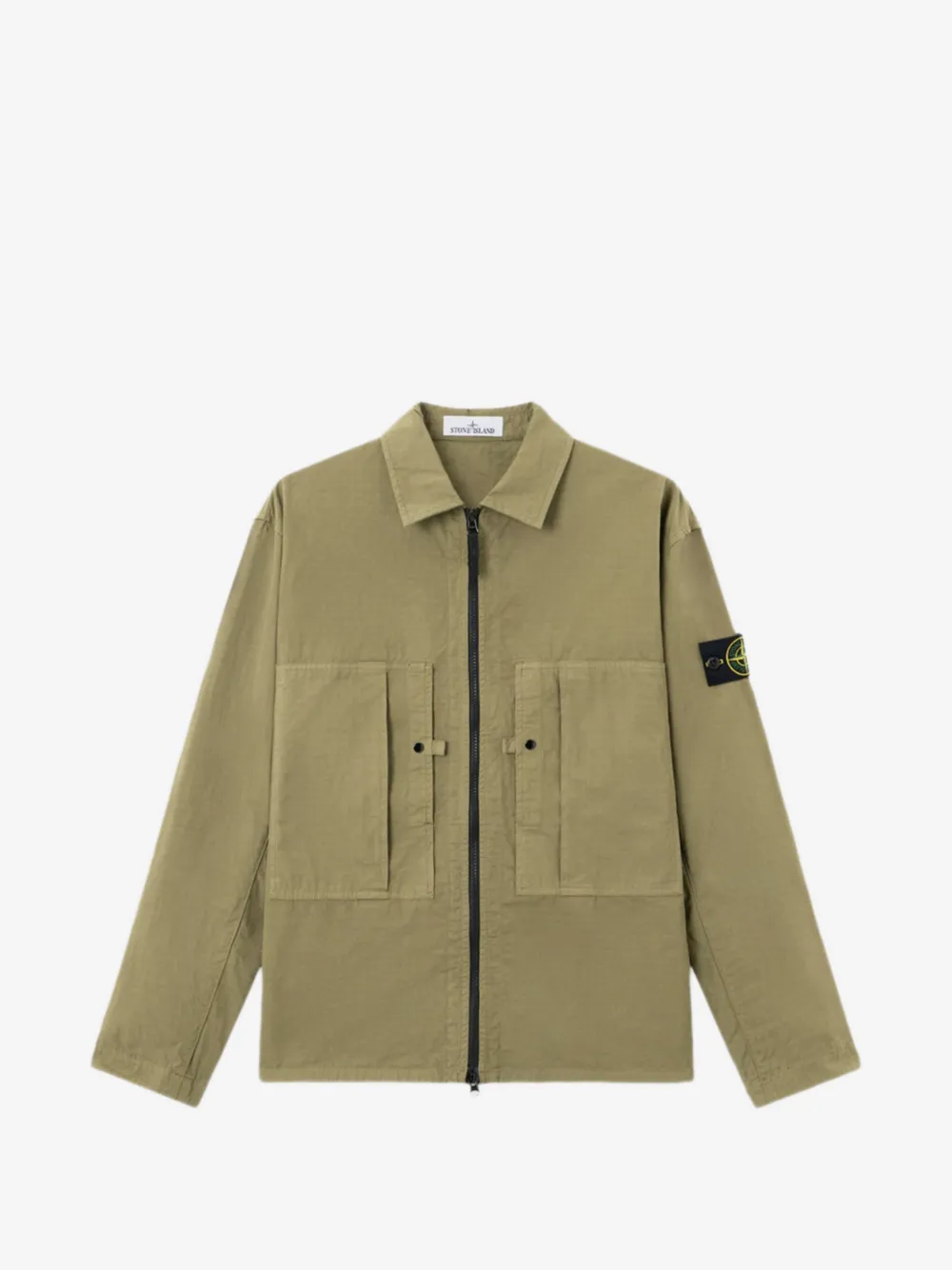 Stone Island ジップアップ オーバーシャツ | グリーン | Image 1