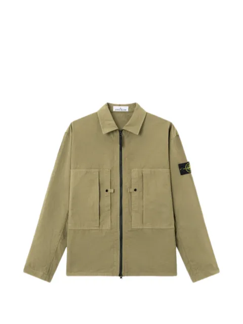 Stone Island logo-patch zipped jacket