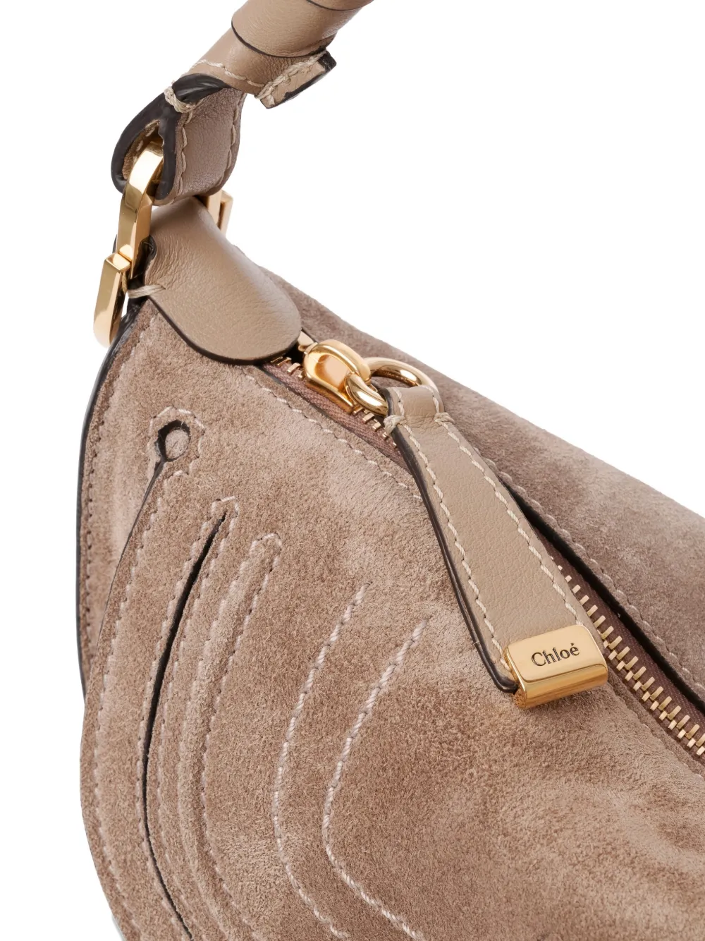 Mini Marcie Topstitch Detail Handle Tote Bag