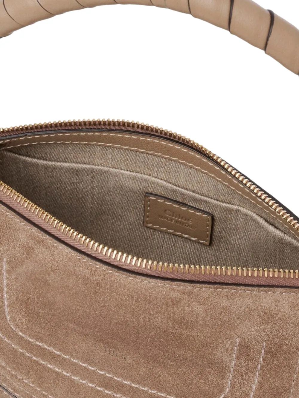 Mini Marcie Topstitch Detail Handle Tote Bag