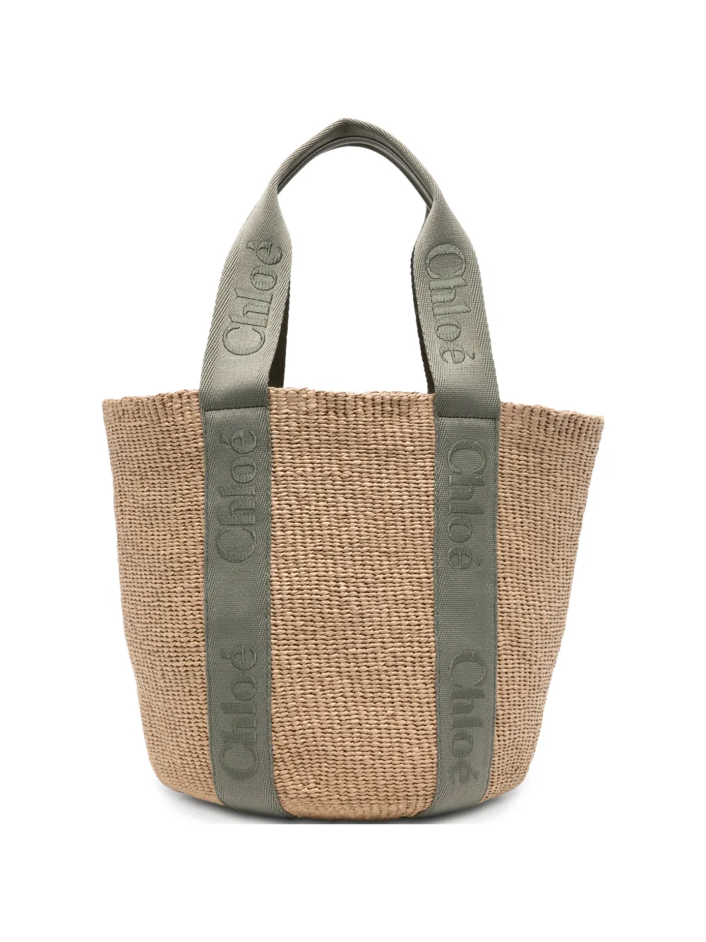 Chloé large logo-strap tote bag - Toni neutri