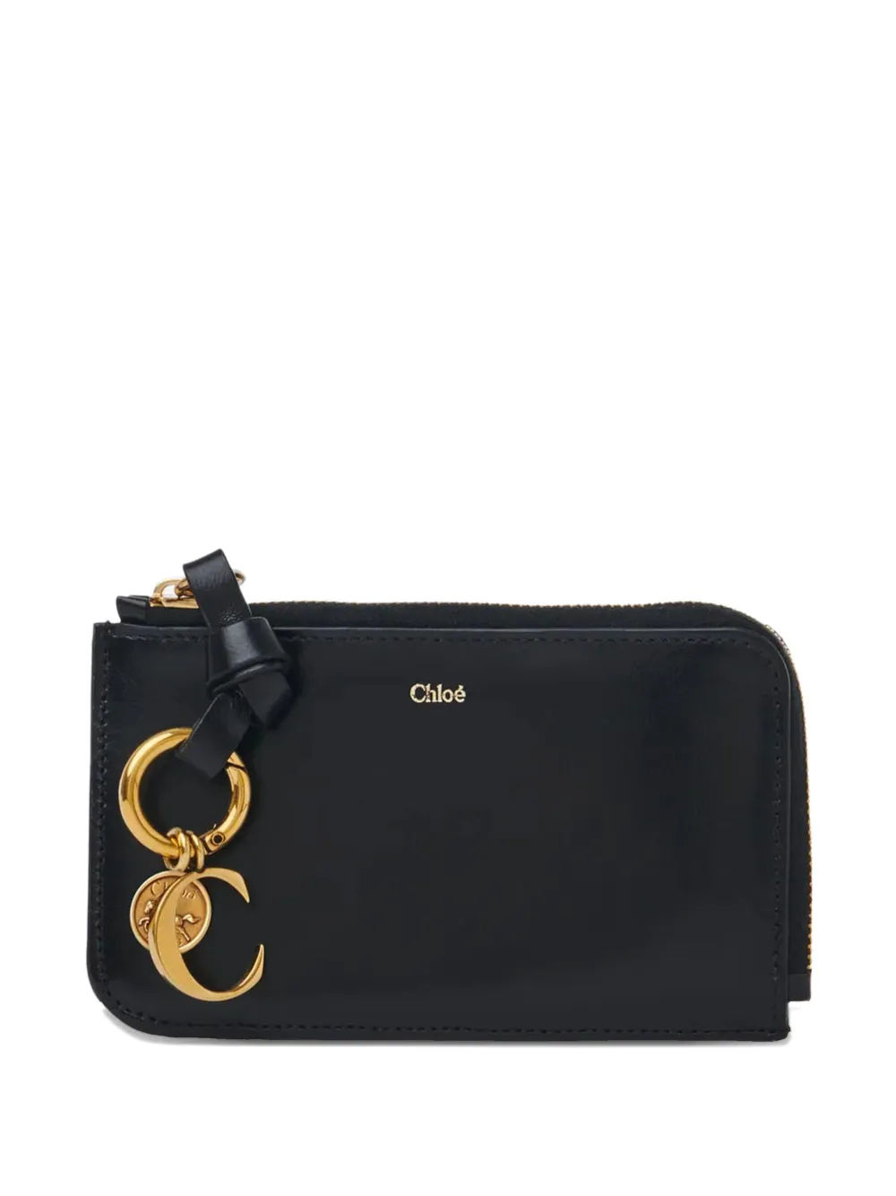 Chloé Alphabet charm zip wallet - Nero
