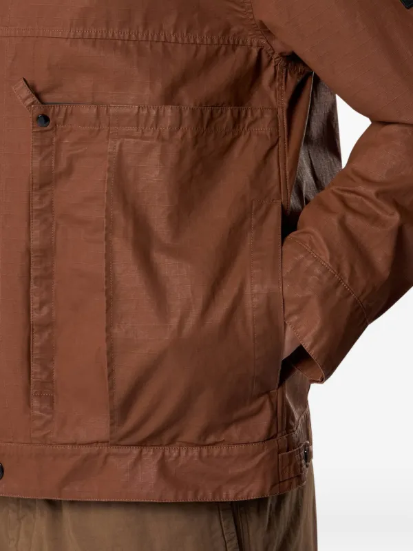 Stone Island ボタン パッチ ジャケット | ブラウン | FARFETCH JP