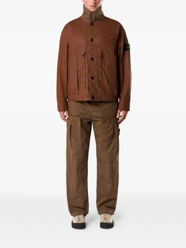 Stone Island ボタン パッチ ジャケット | ブラウン | FARFETCH JP Stone Island ボタン パッチ ジャケット | ブラウン | FARFETCH JP