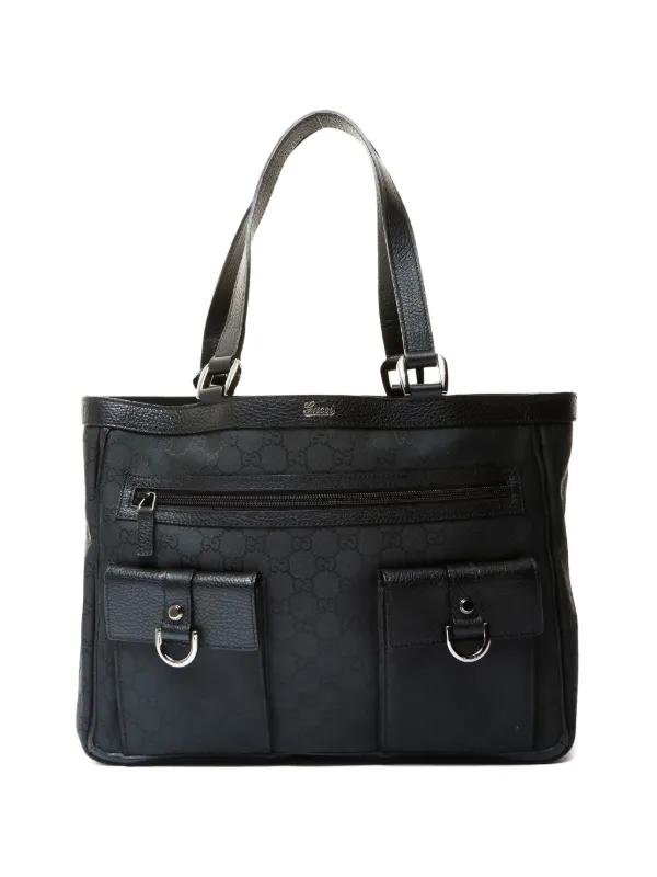 Gucci Pre-Owned アビー GGキャンバス ハンドバッグ | ブラック