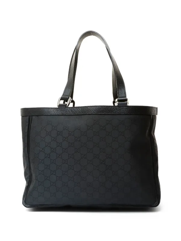 Gucci GGキャンバス ハンドバッグ 中型 Gucci Pre-Owned アビー GGキャンバス ハンドバッグ | ブラック
