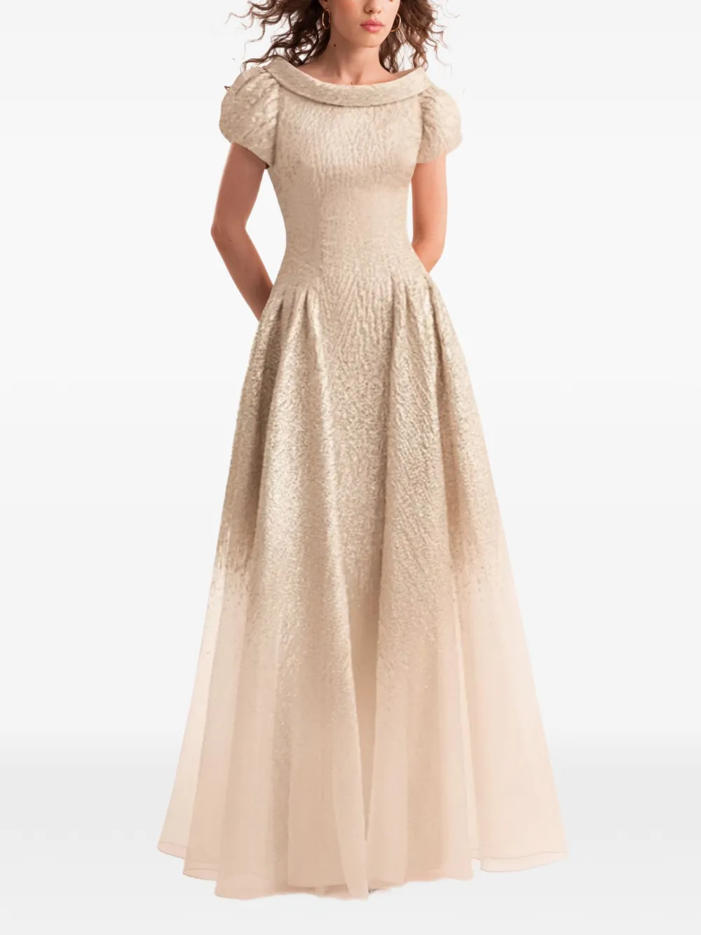 Gemy Maalouf puff-sleeve maxi dress