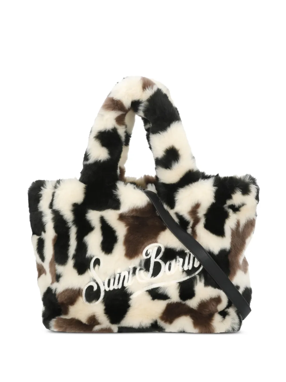 MC2 Saint Barth Colette Soft Fur cow-pattern removable-strap tote bag - Toni neutri