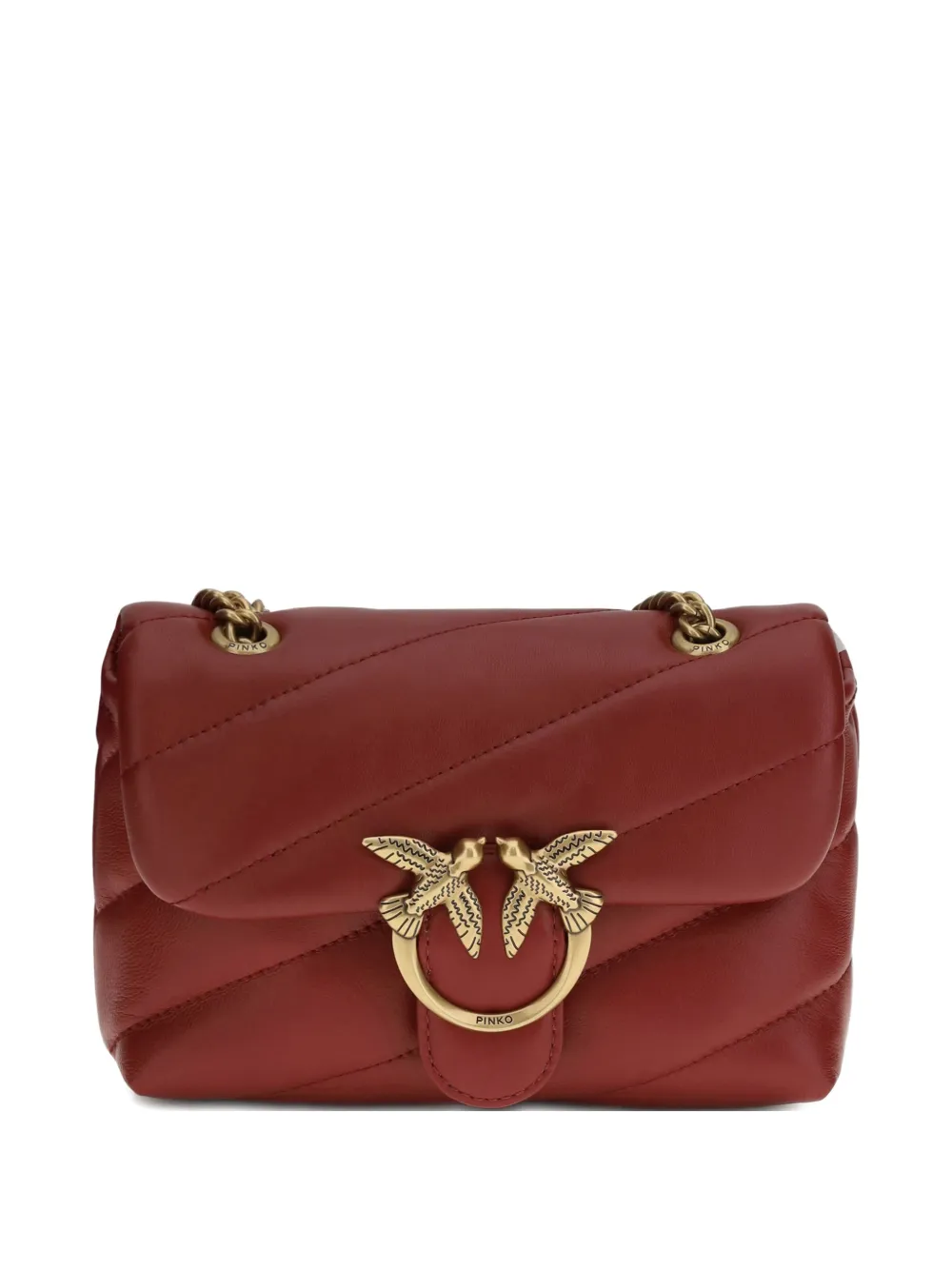 PINKO Baby Love quilted shoulder bag - Rosso