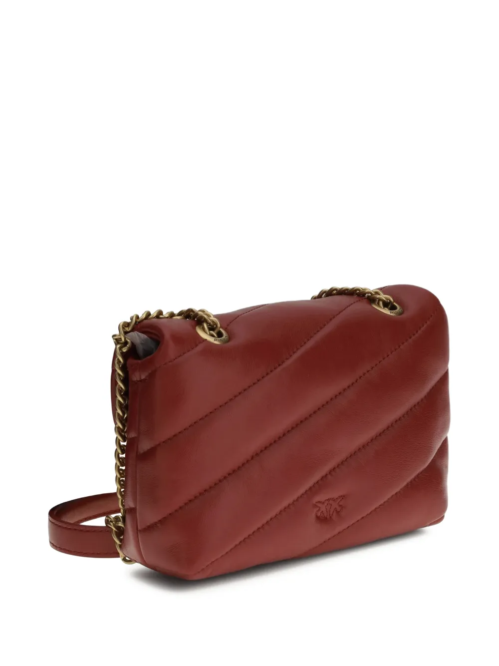 PINKO Love gewatteerde schoudertas Rood