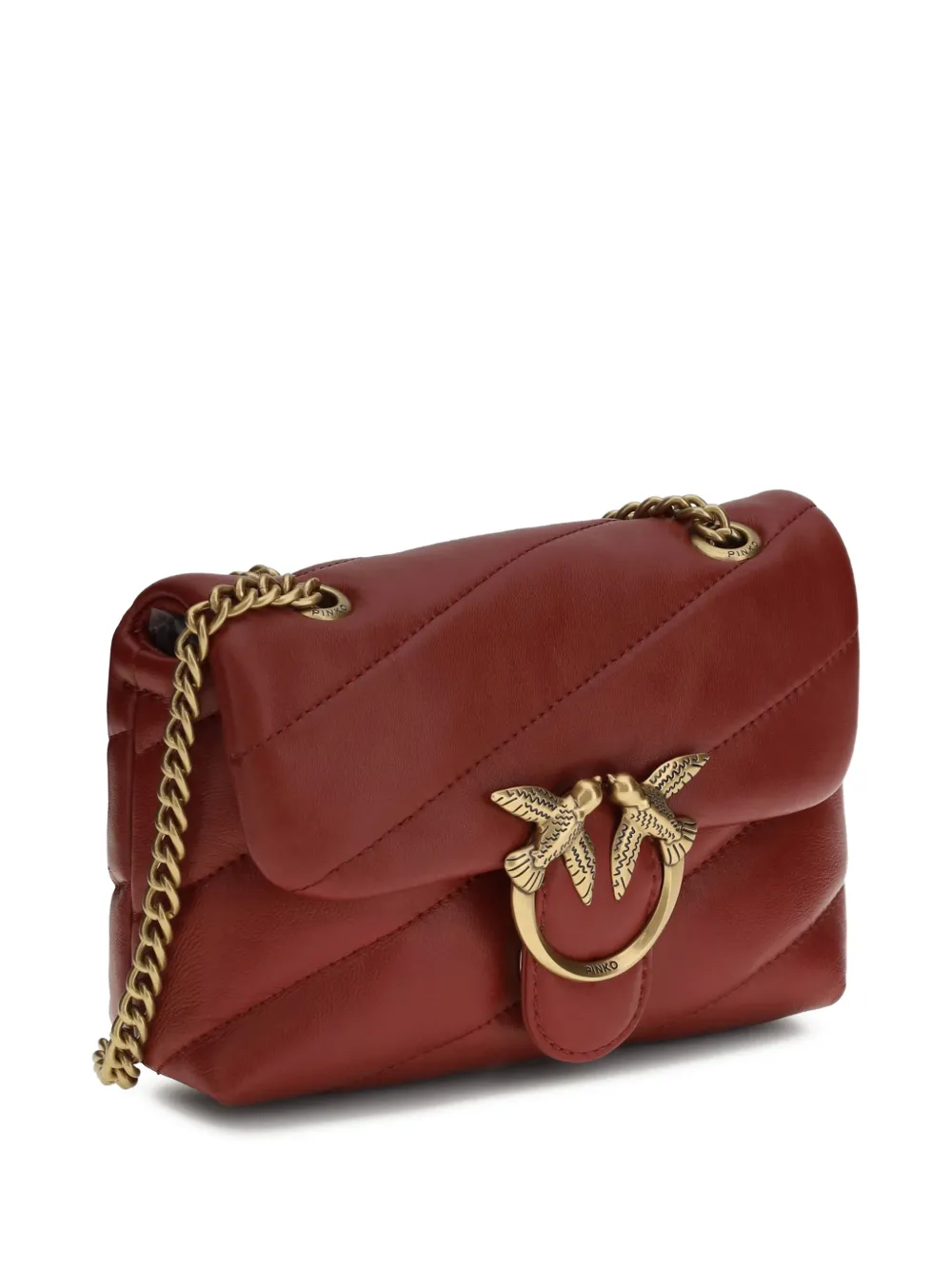 PINKO Love gewatteerde schoudertas Rood