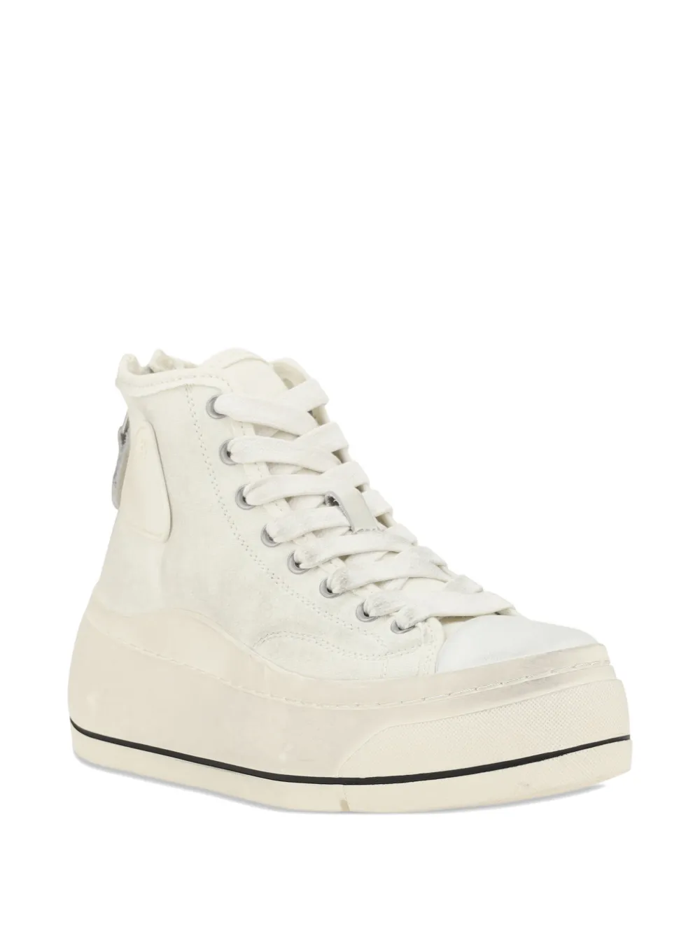 R13 back-zip high-top sneakers - Wit