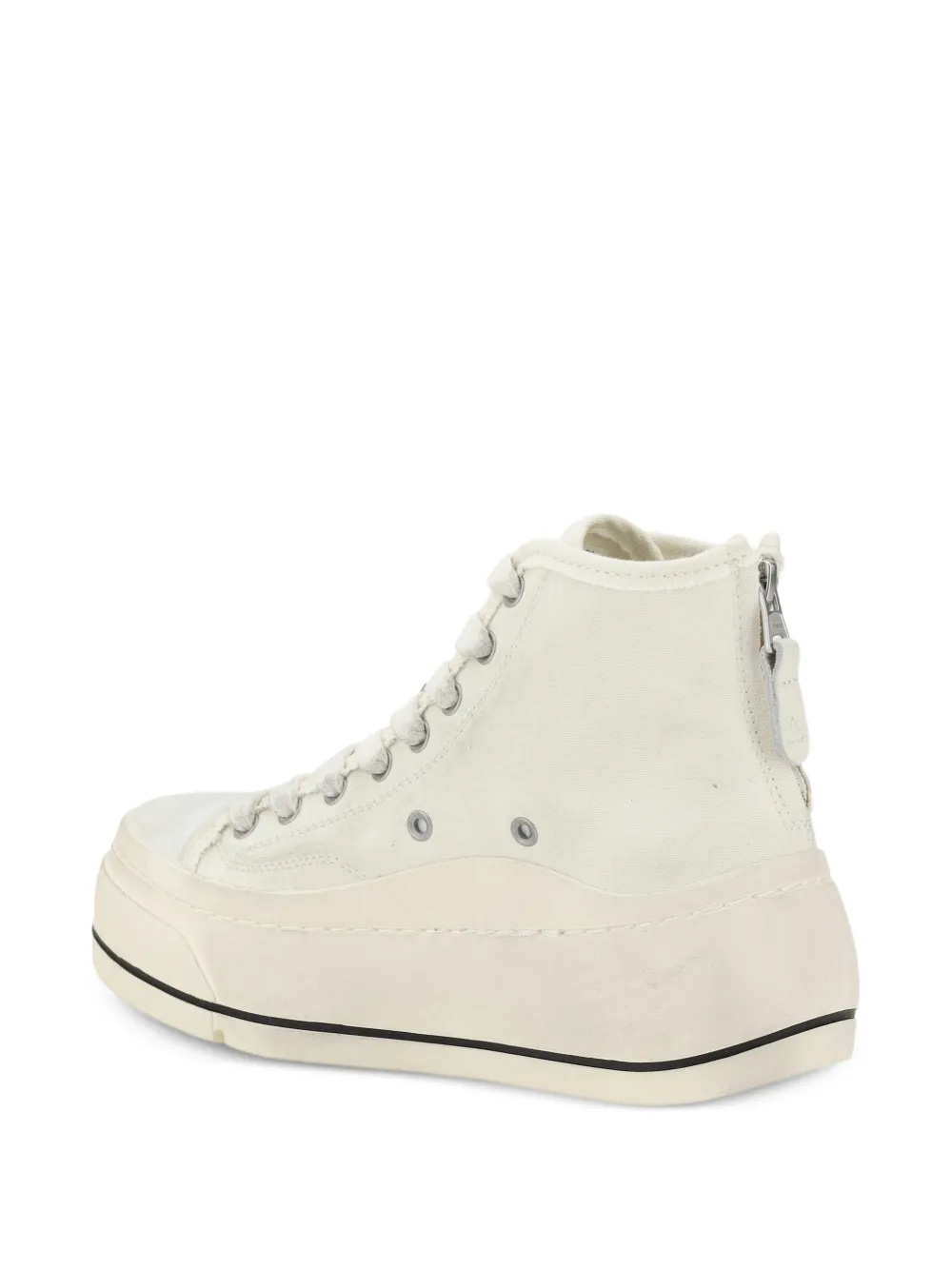 R13 High-top sneakers met rits Wit