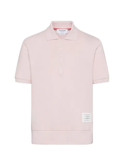 Thom Browne garment overdyed jersey 4-Bar polo