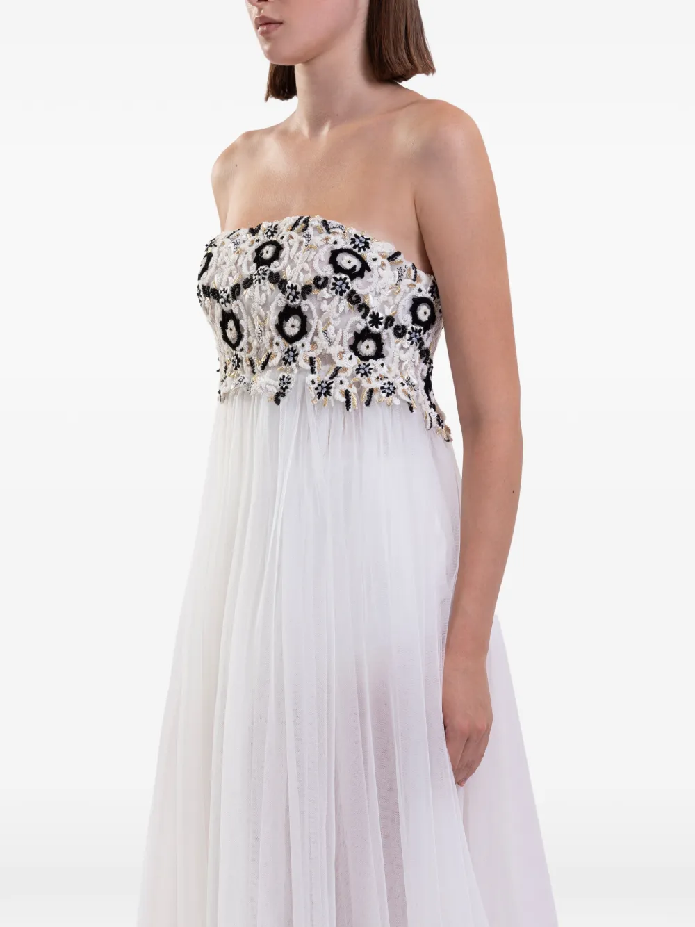 Saiid Kobeisy Tulen maxi-jurk Wit