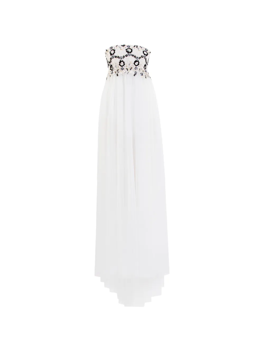 Saiid Kobeisy embroidered tulle maxi dress - Bianco