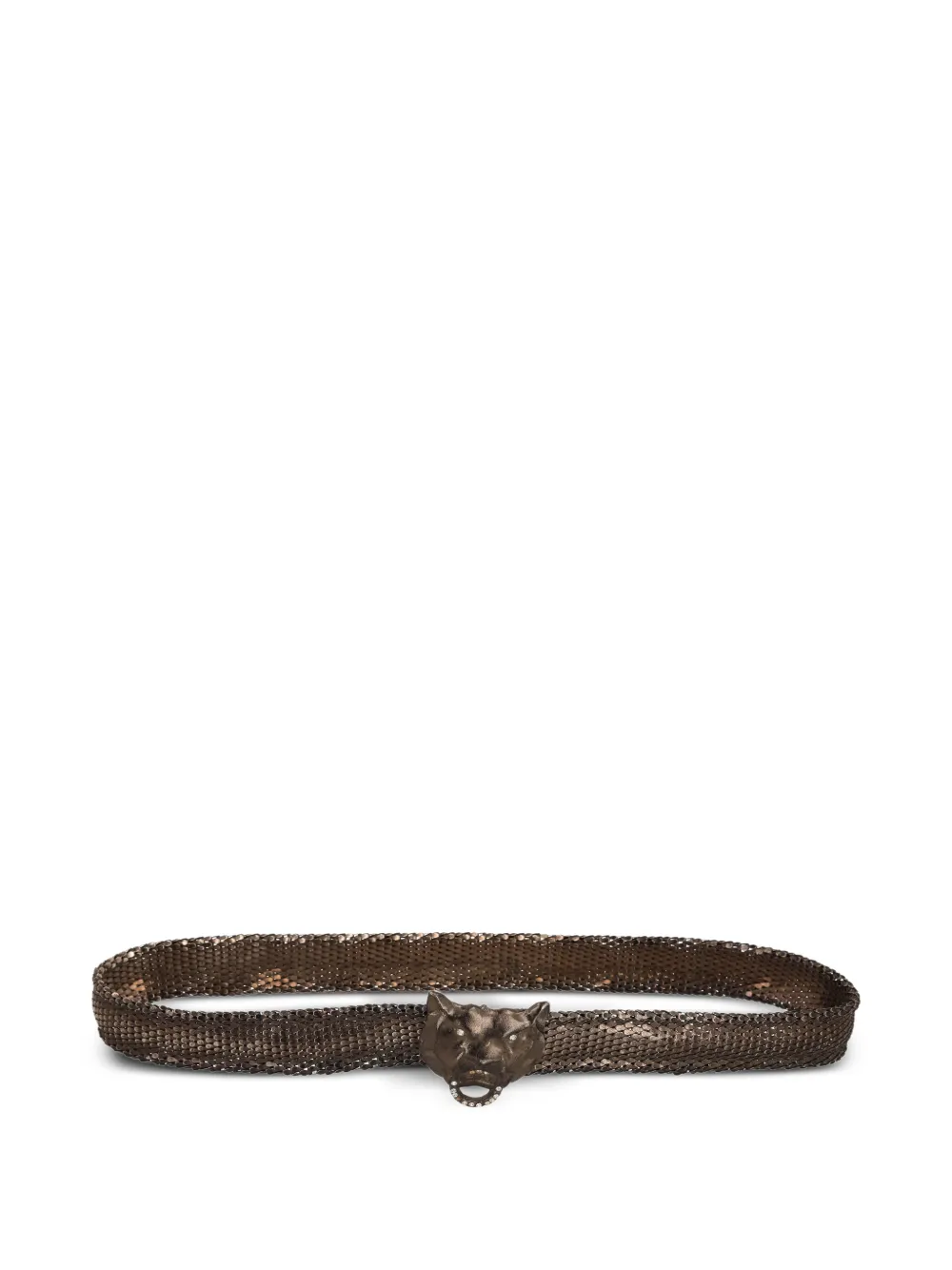 Vintage tiger-head belt - Grigio