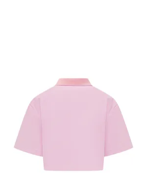 MSGM striped-pattern Cropped Shirt | Pink | FARFETCH SG