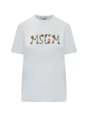 MSGM Floral T-shirt | White | FARFETCH GE