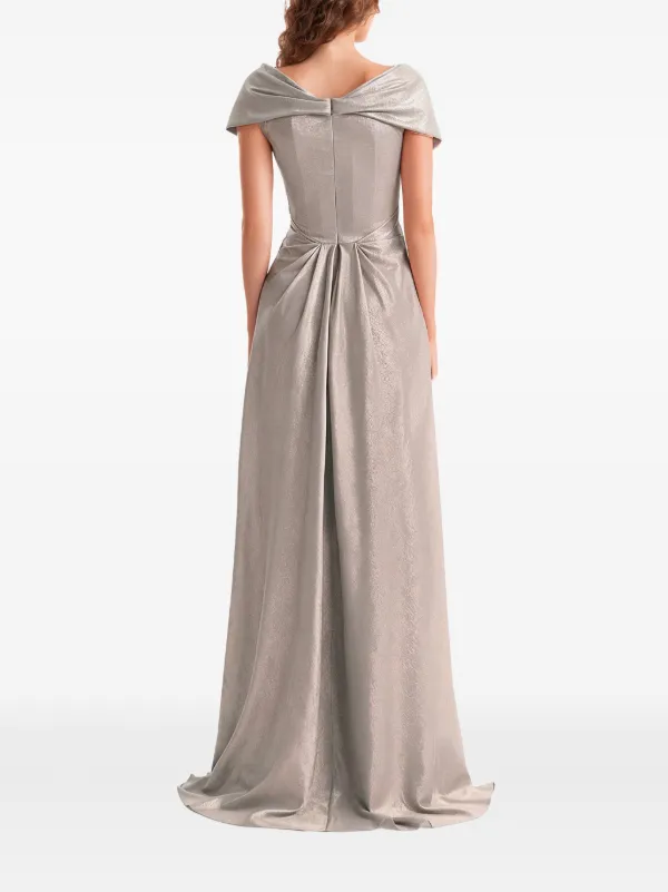 grey sweetheart dress Gemy Maalouf Draped sweetheart-neck | light grey prom dress