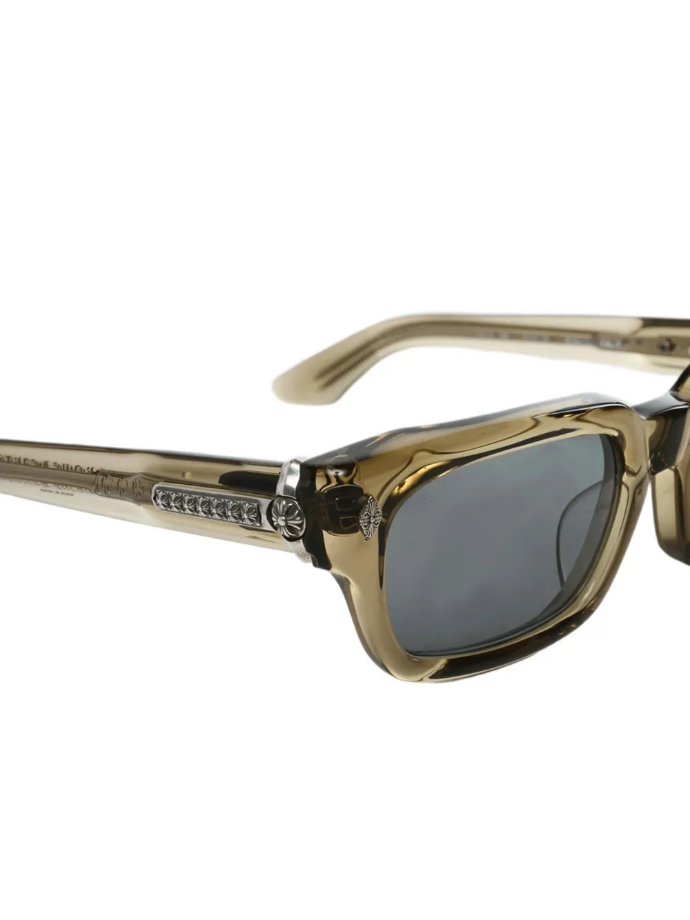  Chrome Hearts Rectangle-frame Sunglasses - Green 