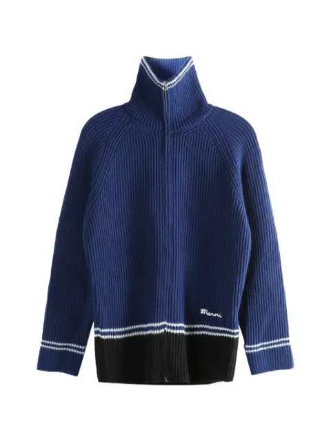 Marni zip-up roll-neck cardigan